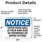 Signmission Enter Pond Area At Your Own Risk No Swimming, 10 in W x Rectangle, Vinyl Decal OS-2PACK-NS-D-710-L-12081 - alternate 3